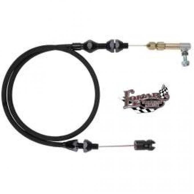 Chevy Throttle Cable Assembly, LS1 & Ramjet, 36 long, Hi Tech Lokar, Black Stainless Steel, 1955-1957