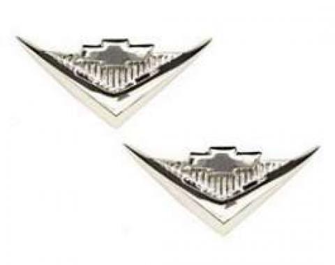 Chevy Rear Emblems, V8, 1955