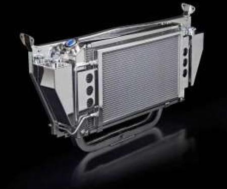 Chevy Radiator Kit, Cross-Flow, For Cars With Air Conditioning, Be Cool, 1956