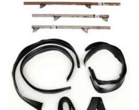 Chevy Side Glass Setting Kit, With Channels, 4-Door Sedan &Wagon, 1955-1957