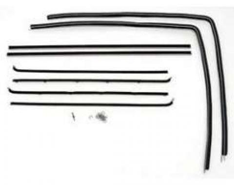 Chevy Door Glass Window Felt Kit, Sedan Delivery, 150 2-Door Wagon Or 150 Utility Sedan, 1955-1957