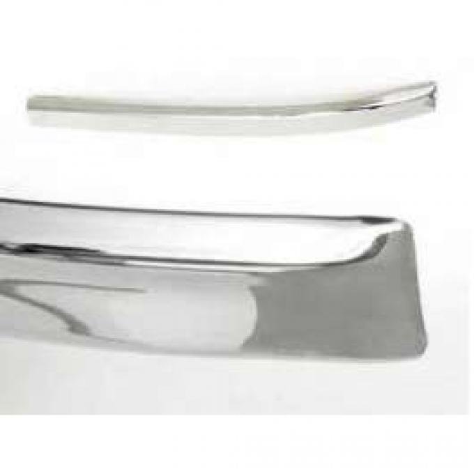 Chevy Interior Side Panel Trim, Stainless Steel, Left Lower Rear, 2-Door Hardtop, Bel Air, 1957