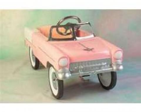 Pedal Car, All Steel, Coral, White