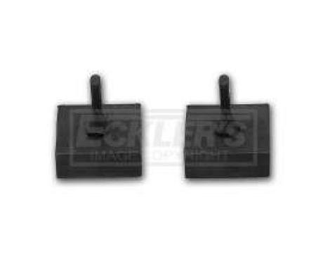 Chevy Door Window Stops, Lower, 2-Door Hardtop Or Convertible,1955-1957