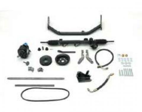 Chevy Rack & Pinion Steering Kit, Mega, With Stock Steering Column, Big Block, 1955-1957