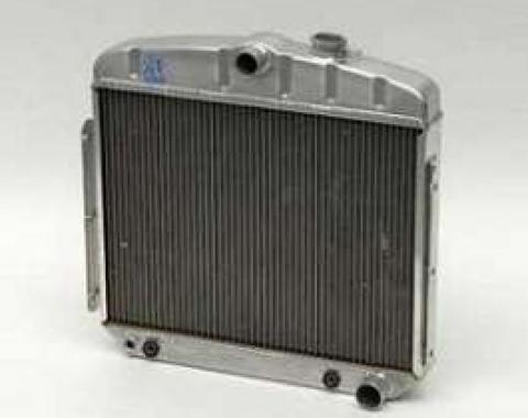Chevy Radiator, Aluminum, 6-Cylinder Position, Griffin Pro Series, 1955-1956