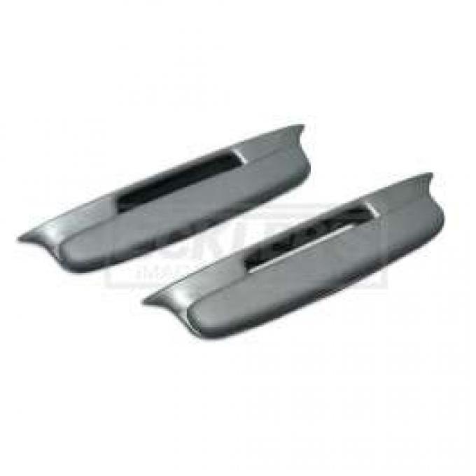 Chevy Door Armrests, Bel Air, Silver, 1957