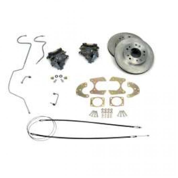 Chevy Disc Brake Kit, Rear, For 9 Ford Rear End, 1955-1957