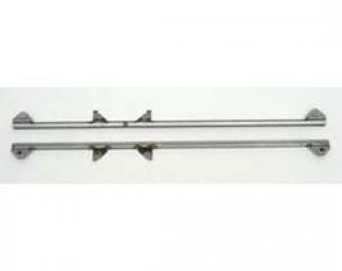 Chevy Quarter Window Lower Metal Channels, 2-Door Sedan 1955-1957