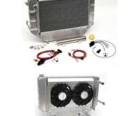 Chevy Cross-Flow Radiator Kit, Aluminum, Griffin, LS1, LS2,LS3 & LS6, 1955-1957