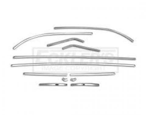 Chevy Interior Door & Side Panel Trim Set, Stainless Steel, Convertible, 1957