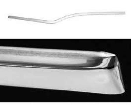 Chevy Interior Side Panel Trim, Stainless Steel, Right Upper Rear, 2-Door Hardtop, Bel Air, 1957