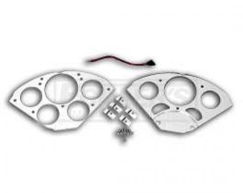 Chevy Gauge Panel, Billet Aluminum, 1955-1956