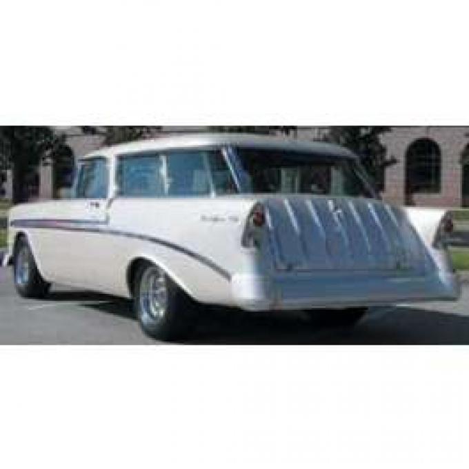 Chevy Rear Curved Quarter Glass, Left, Tinted, Nomad, 1955-1957