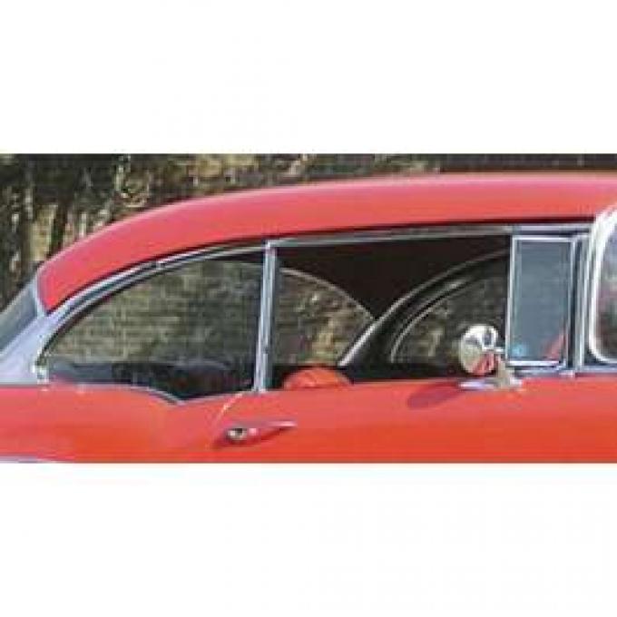 Chevy Vent Window, Installed In Frame, Clear, Hardtop & Nomad, Right, 1955-1957