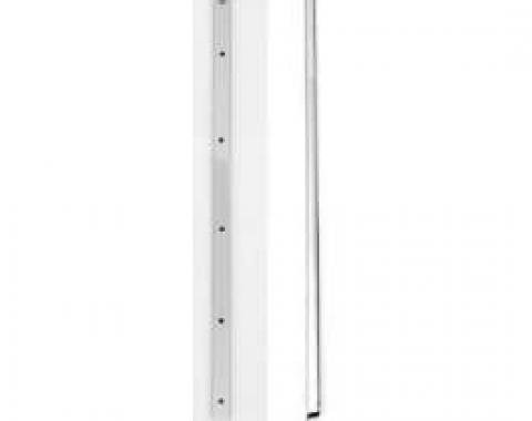 Chevy Quarter Glass Weatherstrip Retainer, Vertical, Hardtop Or Convertible, 1955-1957