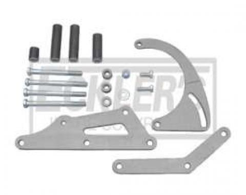 Chevy Alternator Bracket Kit, Small Block, Low Profile, Long Water Pump, 1955-1957