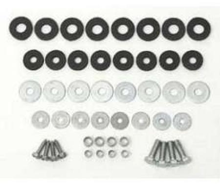 Chevy Inner Fender To Cowl Washer & Bushing Hardware Kit, Convertible, 1955-1957