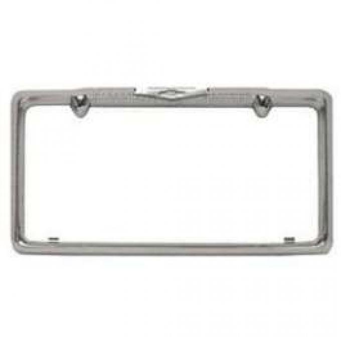 Chevy License Plate Frame, Chrome, 1957