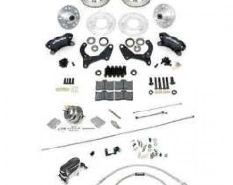 Chevy Disc Brake Kit, Wilwood, Power, Front, With Chrome Booster & Master Cylinder, Complete, 1956-1957