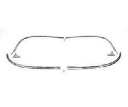 Chevy Windshield Set, Restored, Stainless Steel, Sedan Or Wagon, 1955-1956