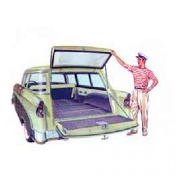 Chevy Rear Liftgate Glass, Tinted, Wagon & Sedan Delivery, 1955-1957