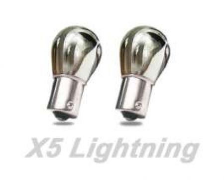 Light Bulbs, 1156, Chrome X5 Lightning Red Silver Stealth