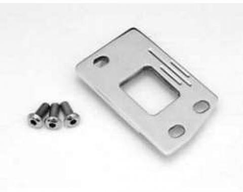 Chevy Hood Latch Plate, Extra Clearance, Polished Billet Aluminum, 1955-1957