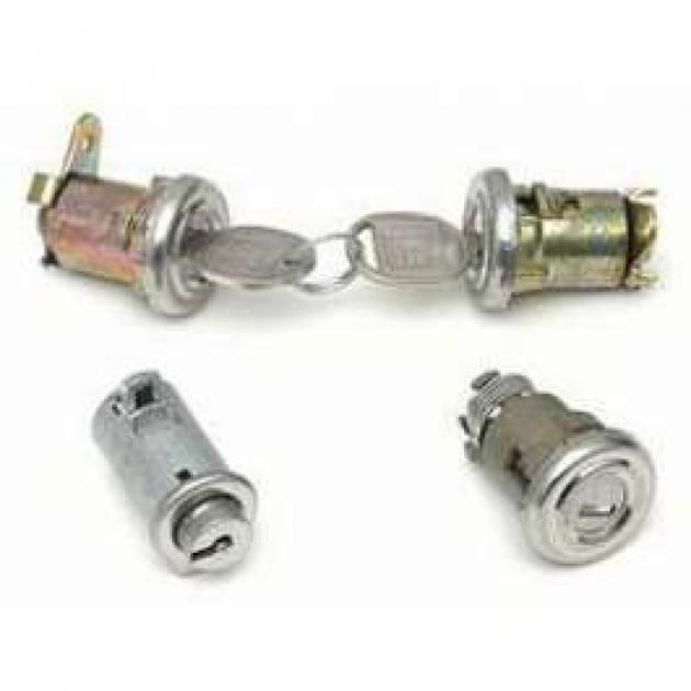 Chevy Lock Set, With Late Style Keys, 1956 Hardtop Or Convertible & 1957 4Door Hardtop
