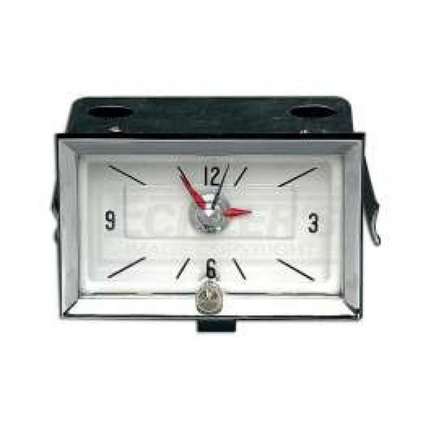 Chevy Clock, White Face, Quartz, 1957 | Classic Chevy