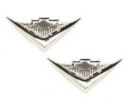 Chevy Rear Emblems, V8, 1955