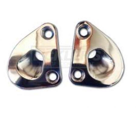 Chevy Nomad & Wagon Tailgate Cable Guides, Stainless Steel, 1955-1957