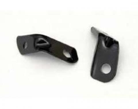 Chevy Grille Tie Bar Angle Brackets, Black, 1956