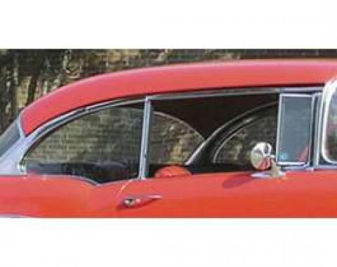 Chevy Vent Window, Installed In Frame, Clear, Hardtop & Nomad, Right, 1955-1957