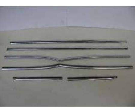 Chevy Used Original Restored Stainless Steel Beltline Moldings, 210 4-Door Sedan, 1955-1957