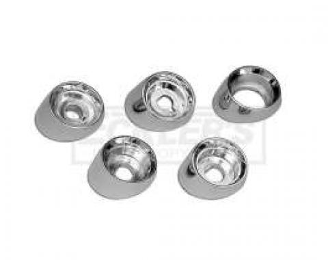 Chevy Dash Bezel Set, Chrome Ring, 1957