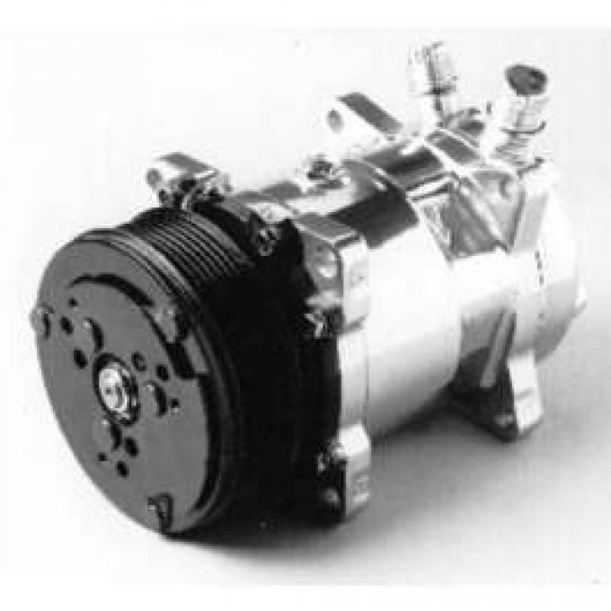 Chevy Air Conditioning Compressor, Chrome, Sanden 508, 134A,Serpentine System, 1955-1957