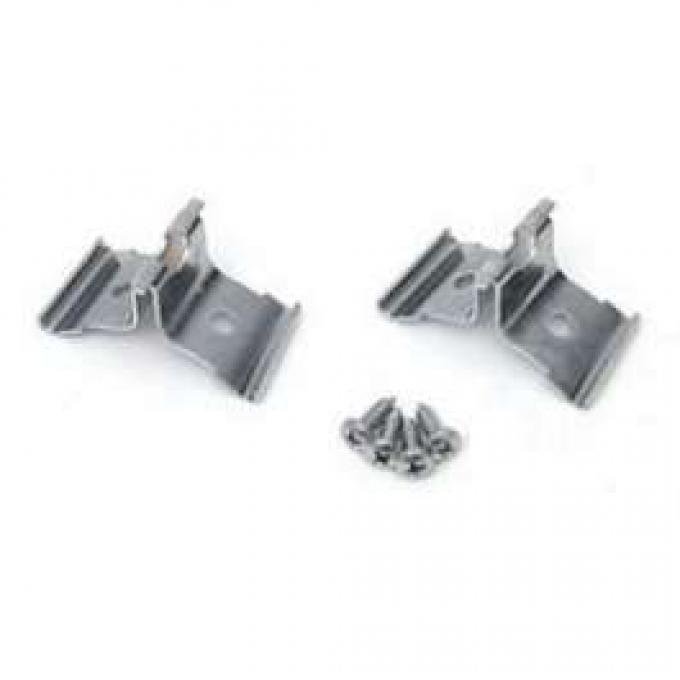 Chevy Corner Fin Molding Clips, Stainless Steel, 1957
