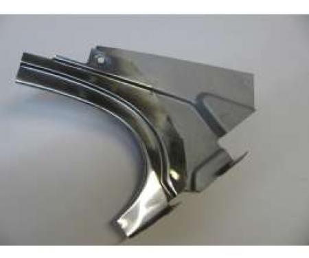 Chevy Used Bel Air, 210 2-Door Hardtop Right Rear Inner Stainless Steel Dogleg With Felt, 1955-1957