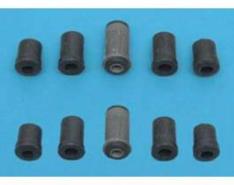 Chevy Leaf Spring & Shackle Bushing Set, Rear, 1956-1957