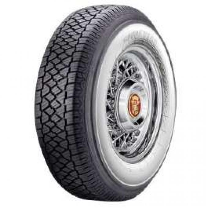 Chevy Radial Tire, 205/75-R14 With 2-3/4 Wide Whitewall, Goodyear, 1957