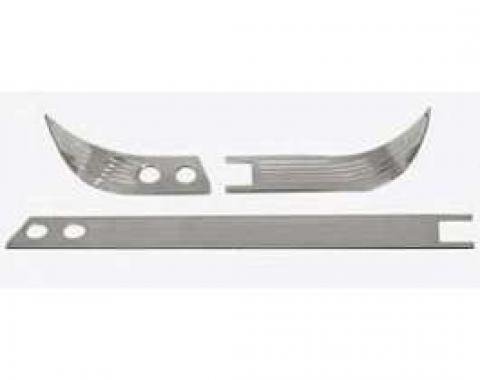 Chevy Billet Aluminum Dash Trim Set, Without Radio Option, 1957