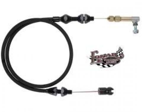 Chevy Throttle Cable Assembly, LS1 & Ramjet, 36 long, Hi Tech Lokar, Black Stainless Steel, 1955-1957