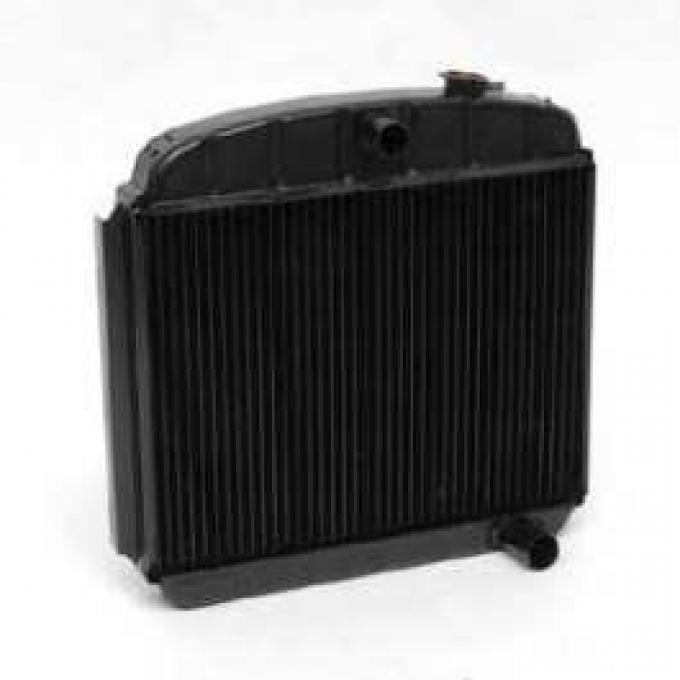 Chevy Radiator, Copper Core, V8 Position, For Cars With Manual Transmission, U.S. Radiator, 1955-1957