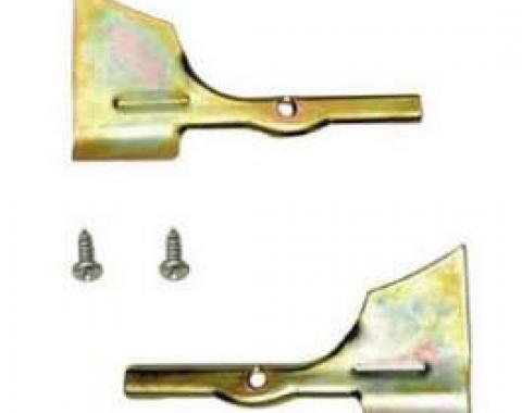Chevy Windshield Molding Corner Clips, Stainless Steel, 1955-1957