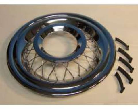 Chevy Wire Wheel Cover Set, Accessory, 1956