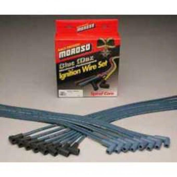 Chevy HEI Blue Spark Plug Wires, Moroso, 1955-1957