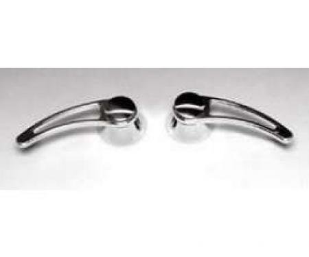 Chevy Inside Door Handles, Billet Aluminum, 1955-1957