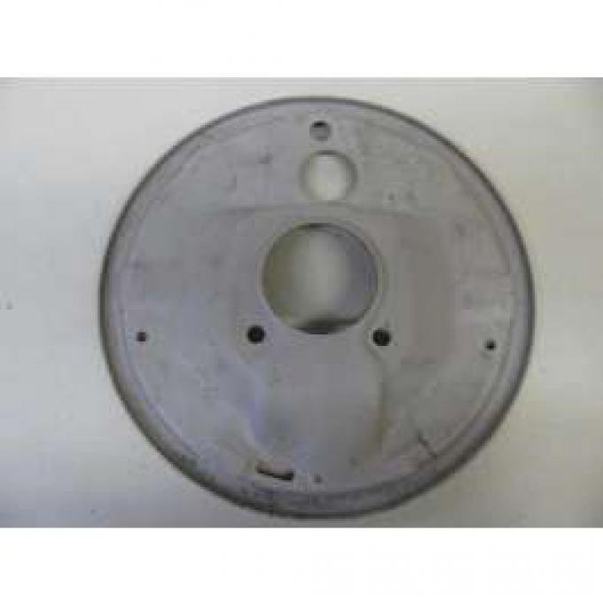 Chevy Front Wheel Backing Plate, Left Side, Used, 1955-1957