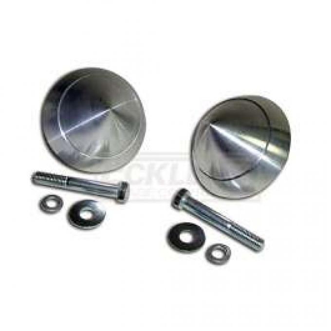 Chevy Bumper Tips, Aluminum, 1957